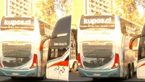 Cámara de Mucho Gusto capta en vivo llamativo choque entre buses en terminal de Santiago