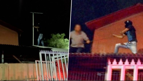 Lo bajaron a golpes: Vecinos de Puente Alto ajustician a ladrón que se había subido al techo de una casa