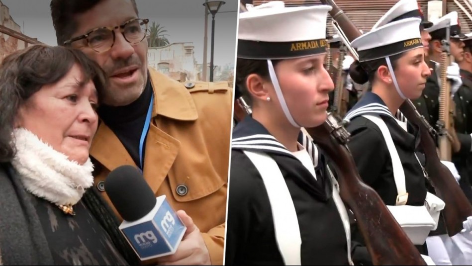 'Ama a su patria': Emocionada madre rompió en llanto al encontrar a su hija en desfile por las Glorias Navales