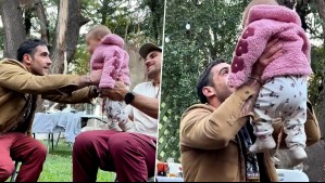 '¿Vas a ser buen papá?': El tierno video de Pedro Astorga jugando con la hija de Pangal Andrade
