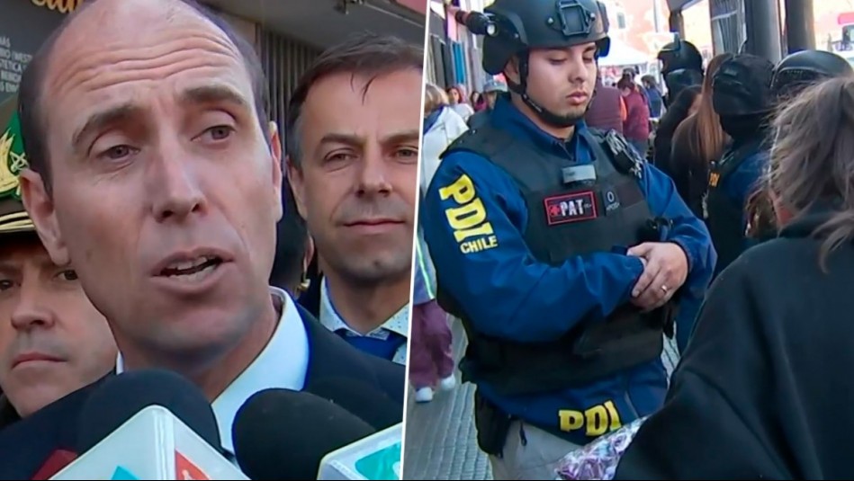 Ministro Arrau lidera fiscalización de migrantes y comercio ambulante en Barrio Meiggs