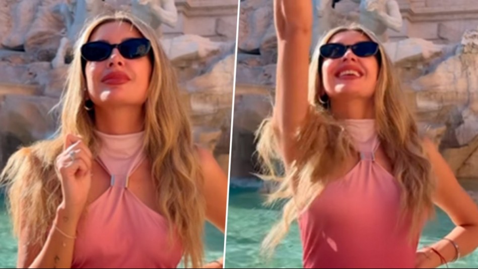 'Te van a multar...': Camila Andrade realiza tradición en atractivo turístico italiano y es advertida