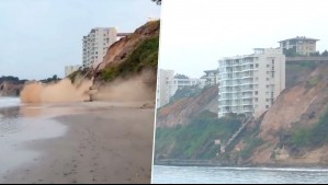¿Es seguro construir? Derrumbe tras sismo genera alarma en playa Quirilluca en Horcón