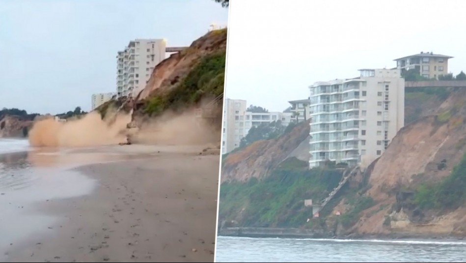 ¿Es seguro construir? Derrumbe tras sismo genera alarma en playa Quirilluca en Horcón