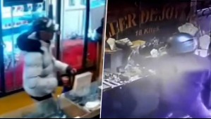 Con armas y martillos: Videos muestran violentos robos de motochorros a joyerías para sustraer oro