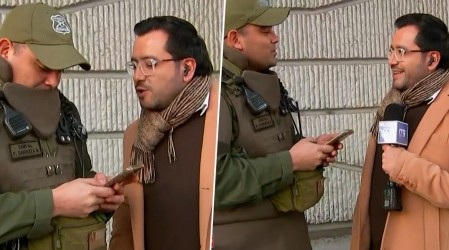 "¿Estoy bien?": Periodista Danilo Villegas es fiscalizado por Carabineros mientras realizaba despacho en vivo