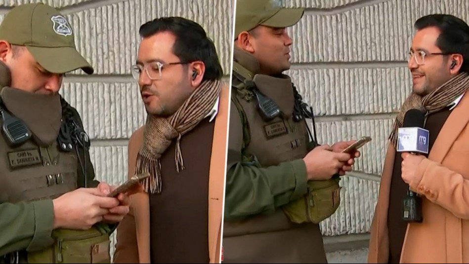'¿Estoy bien?': Periodista Danilo Villegas es fiscalizado por Carabineros mientras realizaba despacho en vivo