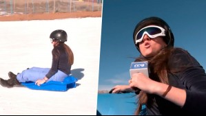 Se lanzó en trineo y en tubing: La aventura de Darynka Marcic en Farellones