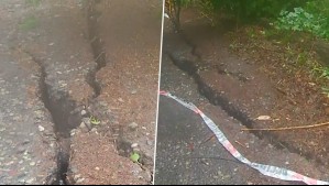 Socavón deja aisladas a más de 600 personas en Villarrica en medio del temporal