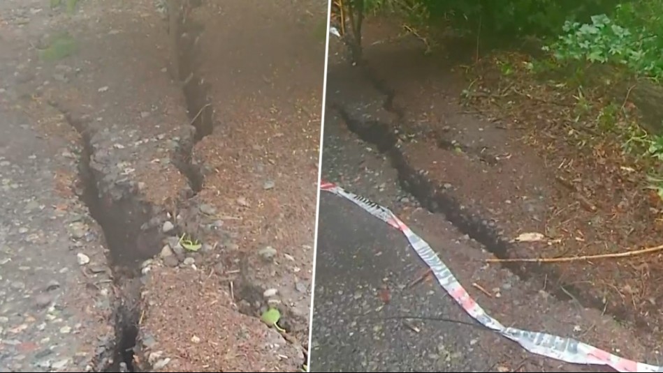 Socavón deja aisladas a más de 600 personas en Villarrica en medio del temporal