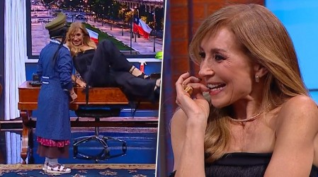 Sacó carcajadas: Karen Doggenweiler sorprende al imitar a Chofi en Detrás del Muro