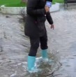 Mira acá las imágenes que muestran cómo luce la Plaza de Armas de Parral tras intensas lluvias.