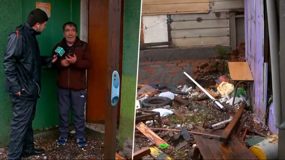 'Está todo destruido': Dramático relato de vecino tras ingreso del mar a su casa en Penco