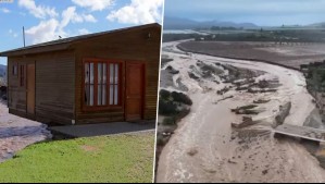 A nada de caer: Imágenes muestran cómo avanza casa al borde del colapso en Vicuña