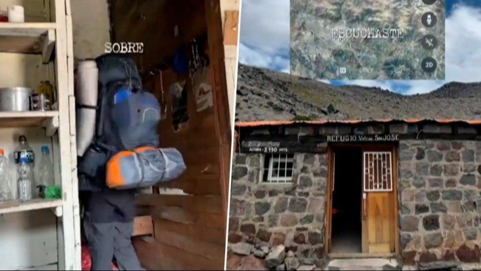 Así es por dentro el refugio donde sobrevivieron los tres desaparecidos en el Cajón del Maipo