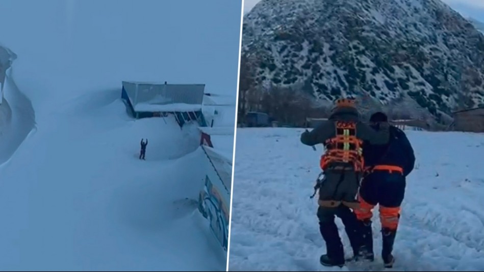 Video muestra rescate de los tres desaparecidos en el Cajón del Maipo