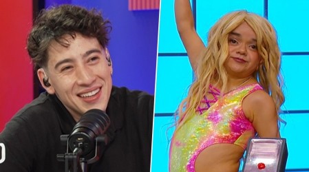 Imitación de Miguelito a Shakira hizo estallar de risa a Pancho Retamal en el React de Detrás del Muro