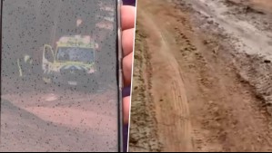 Ambulancia y carroza quedaron atrapadas en el barro cuando iban a buscar a persona fallecida en Laguna Verde