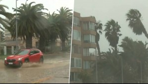 Fuertes vientos y acumulación de agua en las calles se registran durante sistema frontal en La Serena