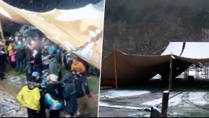 Evento se realizó pese a sistema frontal: Carpa colapsa y cae sobre asistentes en fiesta de Valle Las Trancas