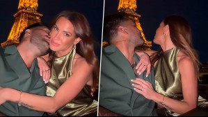Apasionados y enamorados: El romántico registro de Luis Jiménez y Gala Caldirola con la Torre Eiffel de fondo