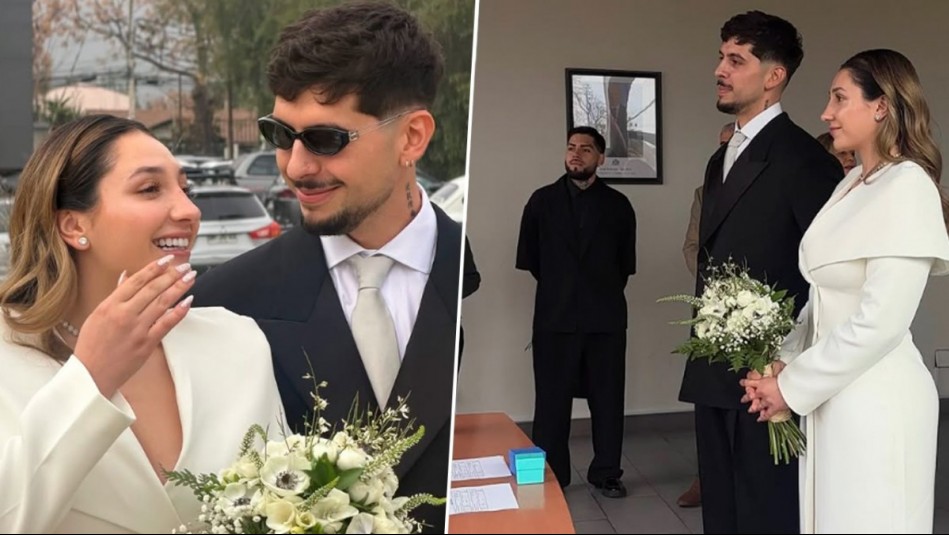 La Carlita y Matt Hunter se cansaron: Estas son las primeras imágenes de la ceremonia civil de matrimonio