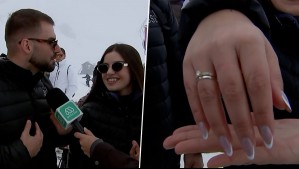 Turista brasileño sorprende a su pareja con romántica propuesta de matrimonio en Valle Nevado