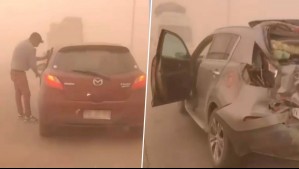 Imágenes muestran impresionante tormenta de arena que sorprendió en Arica