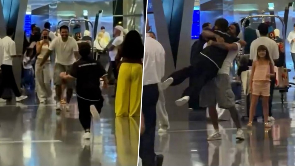 Así fue el emotivo reencuentro de Luis Jiménez y su hijo Jesús en aeropuerto de Qatar: Coté López grabó todo