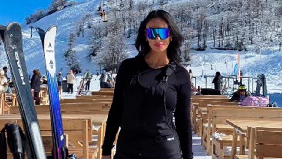 Pamela Díaz protagonizó hilarante momento en la nieve: Se cayó, perdió el teléfono y hasta las llaves