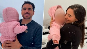 La tierna reacción de la hija de Pangal Andrade y Melina Noto al conocer la nieve por primera vez