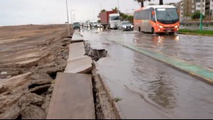 Socavón en plena costanera: Antofagasta enfrenta graves daños tras intensas lluvias