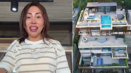 "Bañados en oro": Naya Fácil presume la brillante primera adquisición para su nuevo penthouse