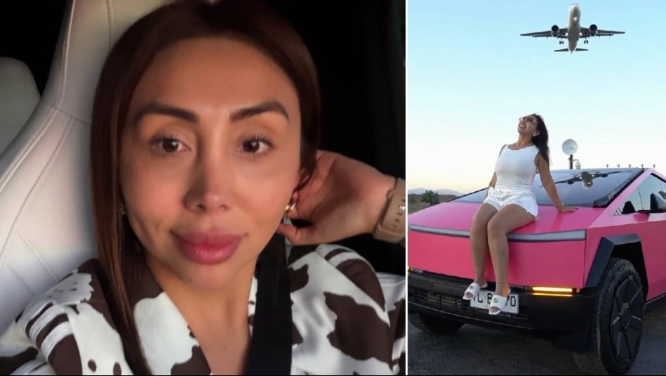 Naya Fácil dejó atrás el rosa y sorprendió con el nuevo color de su Cybertruck: 'Todos esperaban un auto café'