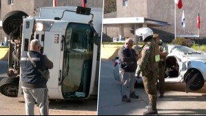 Camión volcó y aplastó a vehículo contra barrera de contención en Valparaíso: Copiloto quedó atrapado