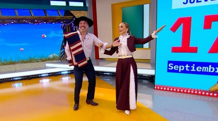 Con looks dieciocheros y un recado a ministro Quiroz: Karen y Neme comenzaron a celebrar las Fiestas Patrias