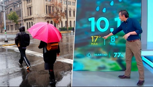 'Se va a intensificar...': Alejandro Sepúlveda anuncia a qué hora comienzan las lluvias en Santiago este lunes