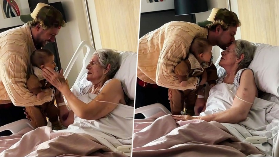 'No llore': Joaquín Méndez emociona al mostrar el primer encuentro de su hijo con su bisabuela de 96 años