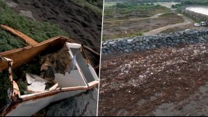 Desde refrigeradores a neumáticos: Impactantes imágenes de playa de Llolleo cubierta de basura tras lluvias