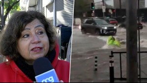 'Los autos no veían a las personas': Peatones fueron arrastrados por corriente y casi son atropellados
