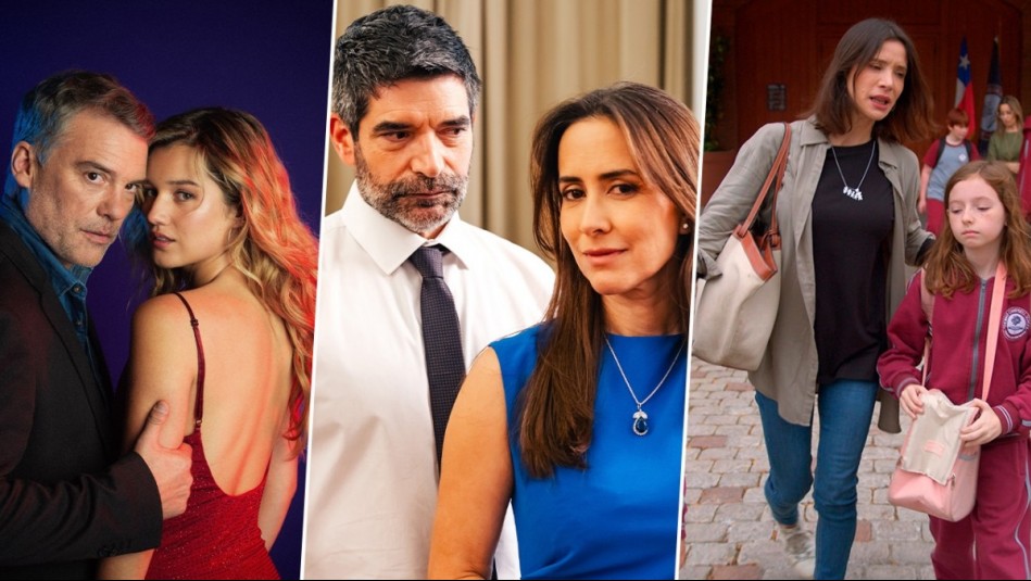 Fotografías de las teleseries Prohibida Obsesión, La Baronesa y Reunión de Superados.