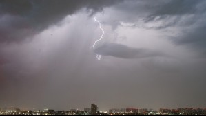 Tormenta eléctrica en Santiago