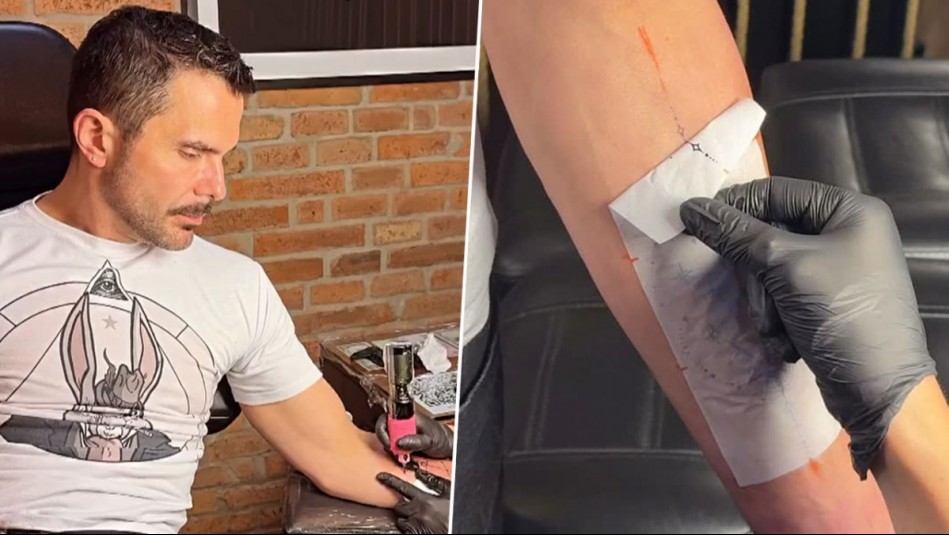 Álvaro Ballero se realiza un tatuaje junto a su nueva pareja.