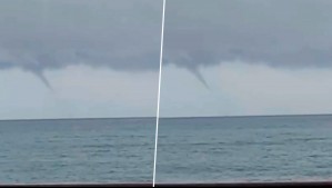 Captan tromba marina frente a las costas de Coronel en medio de sistema frontal: Armada confirmó fenómeno