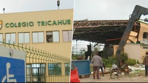 Así quedó el Colegio Tricahue tras paso de tornado por Requínoa: Gimnasio quedó destruido