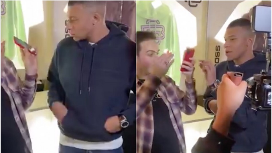 Kylian Mbappé Kylian Mbappé impresionado con mago.