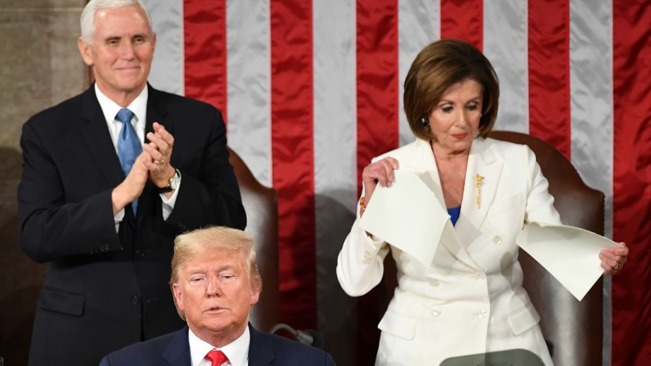 Polémico gesto de Nancy Pelosi: Rompió el discurso de Donald Trump en el Congreso Polémico gesto de Nancy Pelosi: Rompió el discurso de Donald Trump en el Congreso