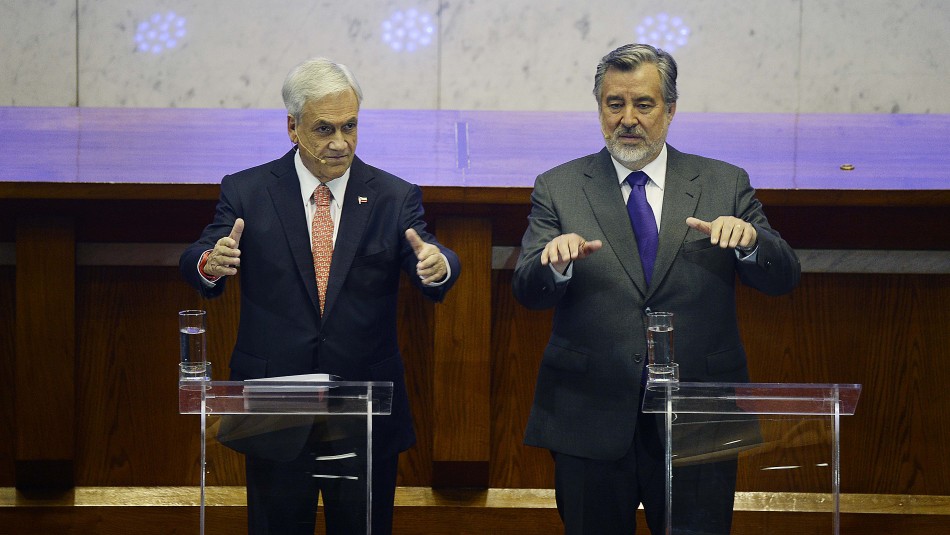Piñera y Guillier Piñera por dichos de Guillier e inhabilitación: