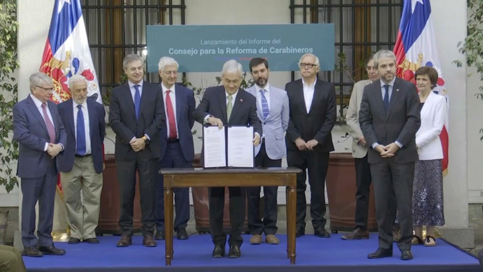 Piñera reforma carabineros Presentan informe para reformar Carabineros: Creación de un ministerio y pleno apego a DDHH