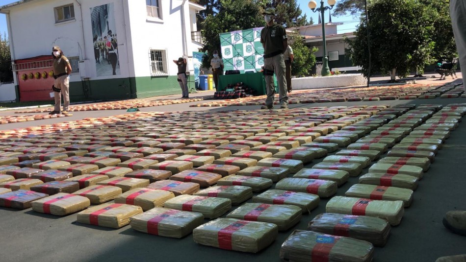 Más de dos toneladas de marihuana: Carabineros anuncia decomiso de drogas más grande del 2020 Más de dos toneladas de marihuana: Carabineros anuncia decomiso de drogas más grande del 2020